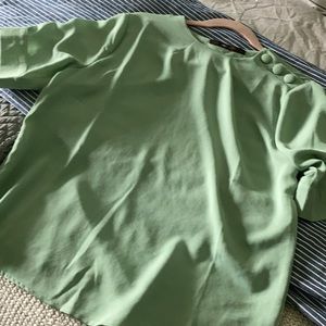 Vintage style, mint green, chiffon blouse